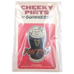 Guinness "Cheeky Pints" Beer Pin Breweriana Collectible New Sealed